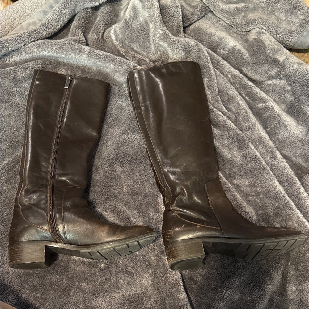 Aquatalia Brown Knee-High Leather Boots 6.5